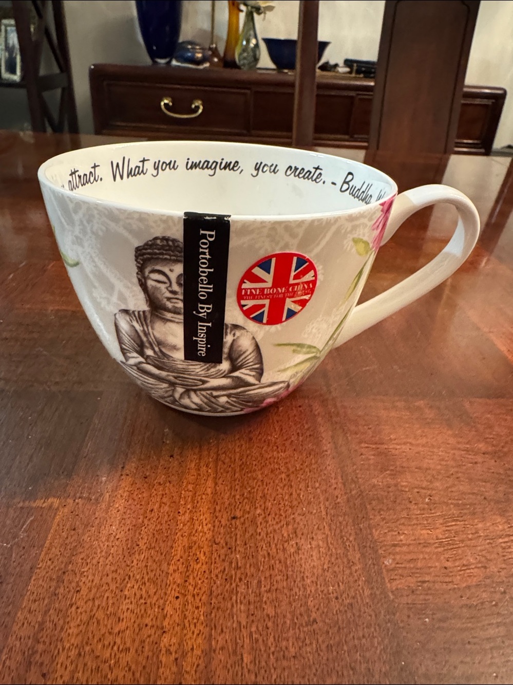 Portobello by Design Bone China Large 18 oz.  Buddha Mug Cup
